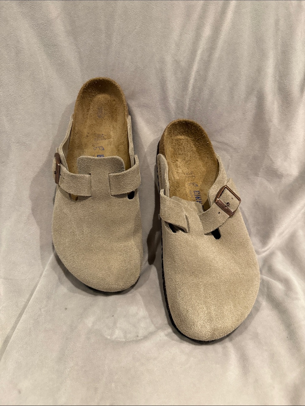 Birkenstock Sand Suede Adjustable Buckle Clog